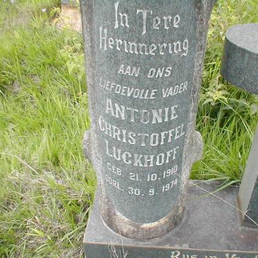 LUCKHOFF Antonie Christoffel 1910-1974