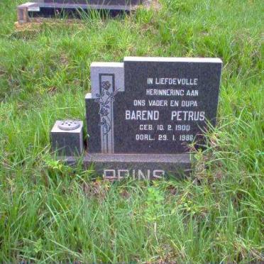 PRINS Barend Petrus 1900-1986