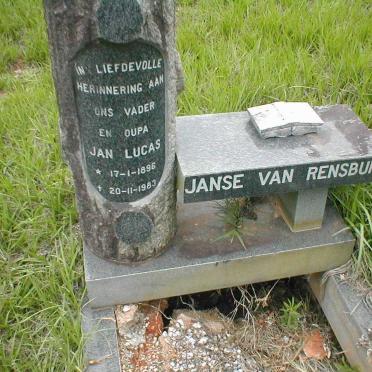 RENSBURG Jan Lucas, Janse van 1896-1983