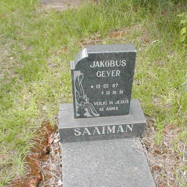 SAAIMAN Jakobus Geyer 1987-1991