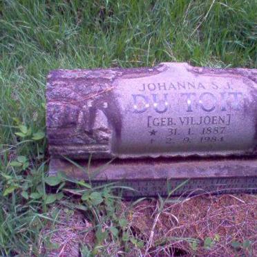 TOIT Johanna S.J, du nee VILJOEN 1887-1981
