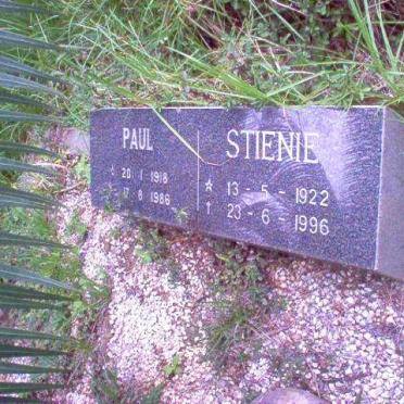 VORSTER Paul 1918-1986 &amp; Stienie 1922-1996