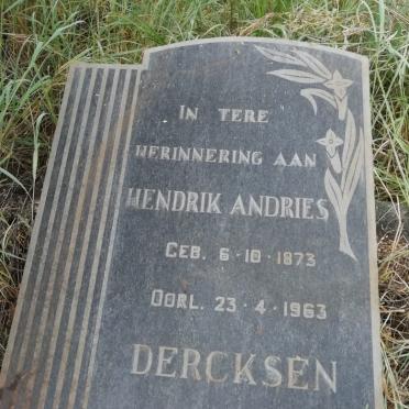 DERCKSEN Hendrik Andries 1873-1963