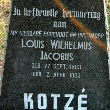 KOTZÉ Louis Wilhelmus Jacobus 1903-1963