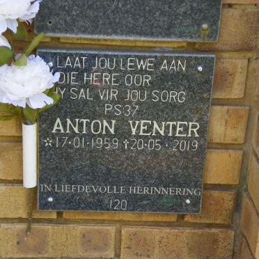 VENTER Anton 1959-2019