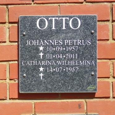 OTTO Johannes Petrus 1957-2011 &amp; Catharina Wilhelmina 1957-