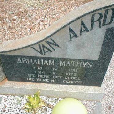 AARDE Abraham Mathys, van 1911-1975