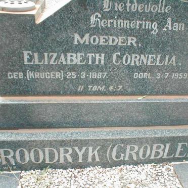 BROODRYK Elizabeth Cornelia previously GROBLER nee KRUGER 1887-1959