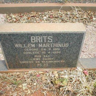 BRITS Willem Marthinus 1901-1986