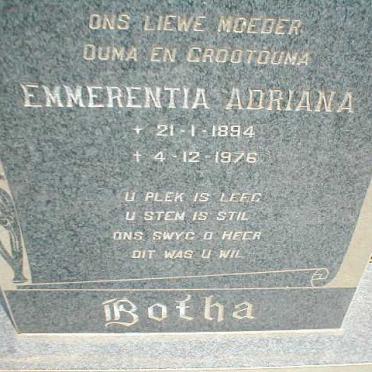 BOTHA Emmerentia Adriana 1894-1976