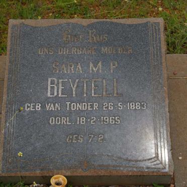 BEYTELL Sara M.P. nee VAN TONDER 1883-1965