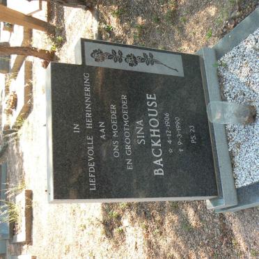 BACKHOUSE Sina 1906-1990
