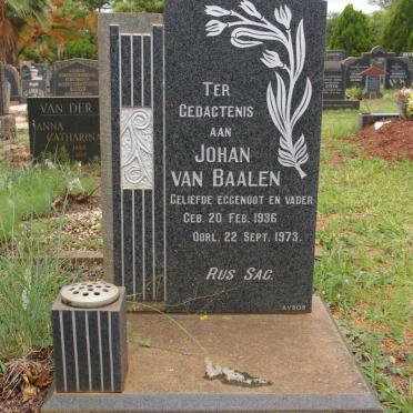 BAALEN Johan, van 1936-1973