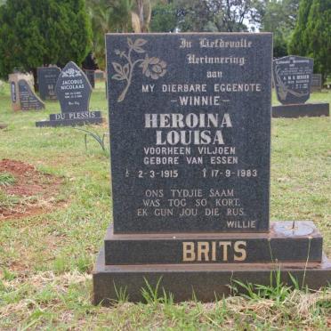 BRITS Heroina Louisa voorheen VILJOEN nee VAN ESSEN 1915-1983