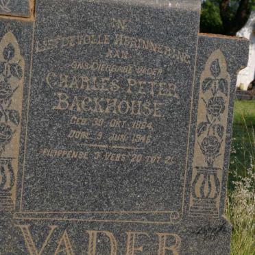 BACKHOUSE Charles Peter 18?4-1946 &amp; Maria Elizabetha SMITH 1885-19?0