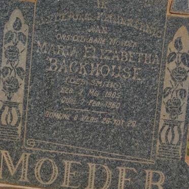 BACKHOUSE Charles Peter 18?4-1946 &amp; Maria Elizabetha SMITH 1885-19?0