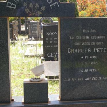 BACKHOUSE Charles Peter 1911-1972 &amp; Susanna Magdalena 1913-1984