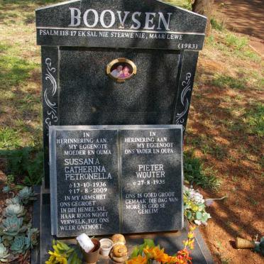BOOYSEN Pieter Wouter 1935- &amp; Sussana Catherina Petronella 1936-2009