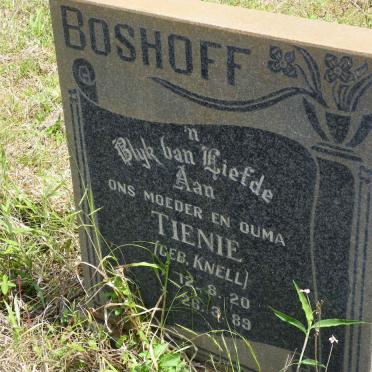 BOSHOFF Tienie nee KNELL 1920-1989