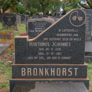 BRONKHORST Marthinus Johannes 1936-1967