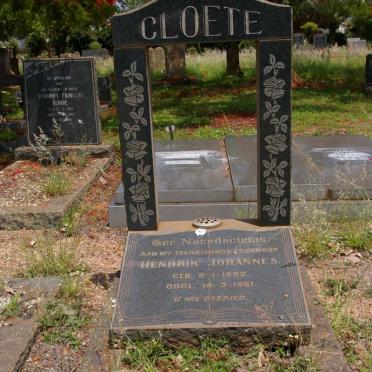 CLOETE Hendrik Johannes 1882-1961