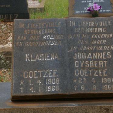 COETZEE Johannes Gysbert 1901-1966 &amp; Klasiena 1908-1968