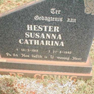 CONING Hester Susanna Catharina, de 1912-1982