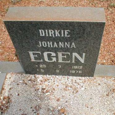 EGAN Dirkie Johanna 1912-1976