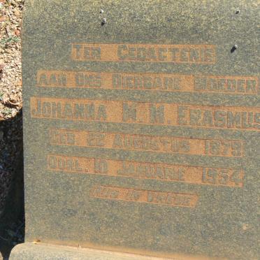 ERASMUS Johanna M.M. 1879-1954
