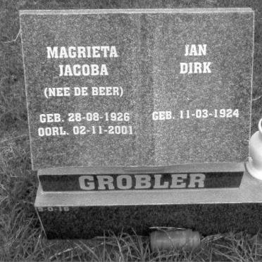 GROBLER Jan Dirk 1924- &amp; Magrieta Jacoba DE BEER 1926-2001