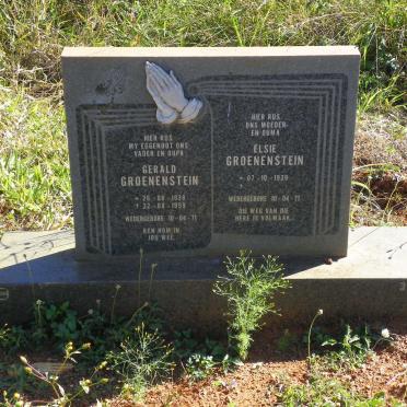 GROENENSTEIN Gerald 1938-1999 &amp; Elsie 1939-
