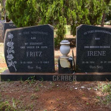 GERBER Fritz 1908-1983 &amp; Irene 1914-2005