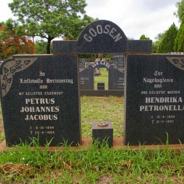 GOOSEN Petrus Johannes Jacobus 1894-1984 &amp; Hendrika Petronella 1904-1997