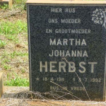 HERBST Martha Johanna 1911-1992