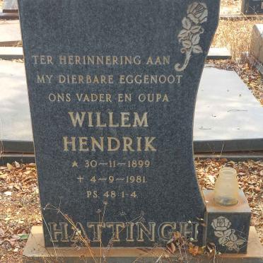 HATTINGH Willem Hendrik 1899-1981