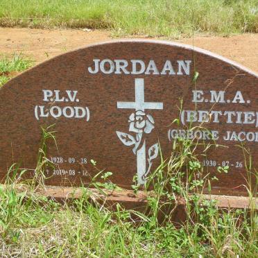 JORDAAN P.L.V. 1928-2019 &amp; E.M.A. JACOBS 1930-