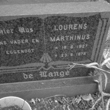 LANGE Lourens Marthinus, de 1927-1975