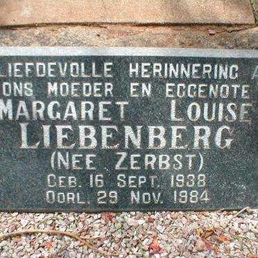 LIEBENBERG Margaret Louise nee ZERBST 1938-1984