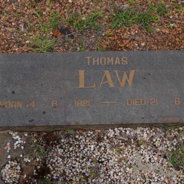 LAW Thomas 1881-1970