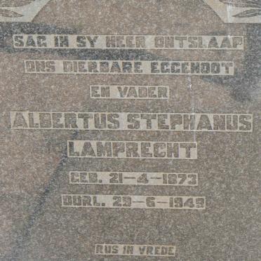 LAMPRECHT Albertus Stephanus 1873-1949