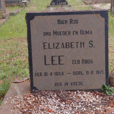 LEE Elizabeth S. nee ROOS  1884-1971