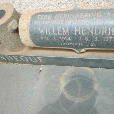 LINDEQUE Willem Hendrik 1914-1977