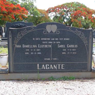 LACANTE Sarel Carolus 1897-1972 &amp; Anna Daniellina Elizebeth 1907-1985