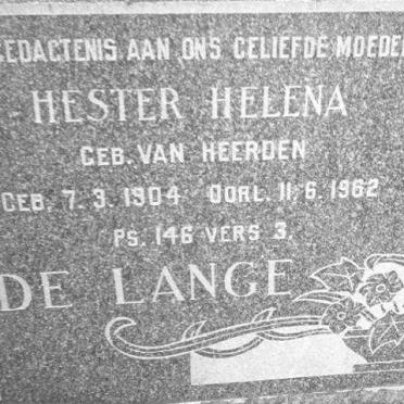LANGE Hester Helena, de nee VAN HEERDEN 1904-1962