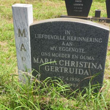 MARX Maria Christina Gertruida 1936-1989