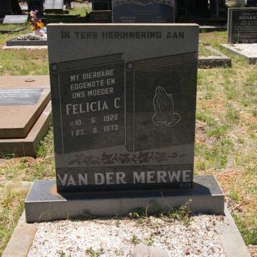 MERWE Felicia C., van der 1928-1973
