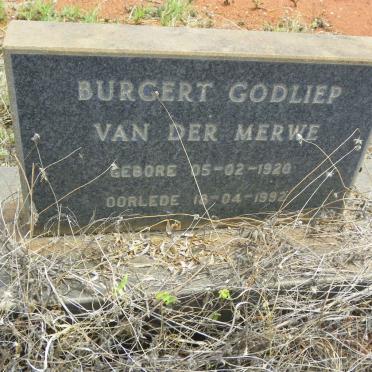 MERWE Burgert Godliep, van der 1920-1992