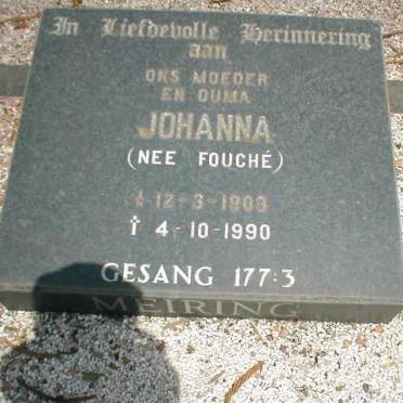MEIRING Johanna geb. FOUCHÉ 1908-1990