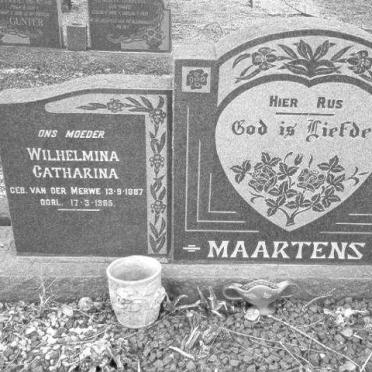 MAARTENS Wilhelmina Catharina nee VAN DER MERWE 1887-1965