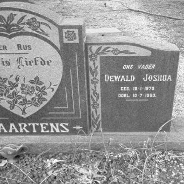 MAARTENS Dewald Joshua 1870-1960 &amp; Wilhelmina Catharina VAN DER MERWE 1887-1965
